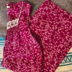 Floral Pink house dress/sleepwear-NWOT XLg - sleeveless.